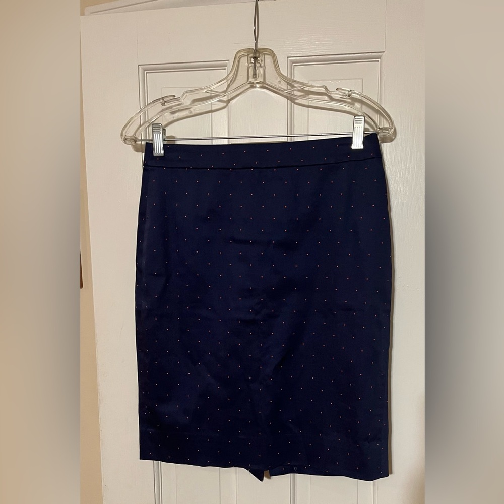 J. Crew polka dot pencil skirt size 2
